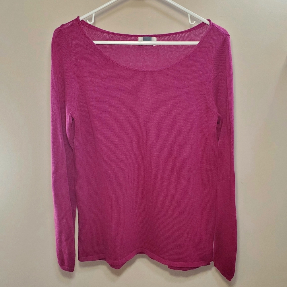 Magenta Scoop Neck High-Low Old Navy Sweater